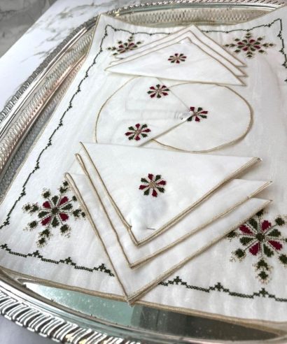 Set Couvre-Plateau Brodé
